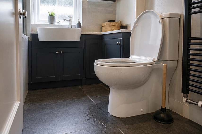 Emergency plumber attending a leak in Musselburgh